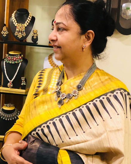 Ahimsa ghicha tussar  silk saree