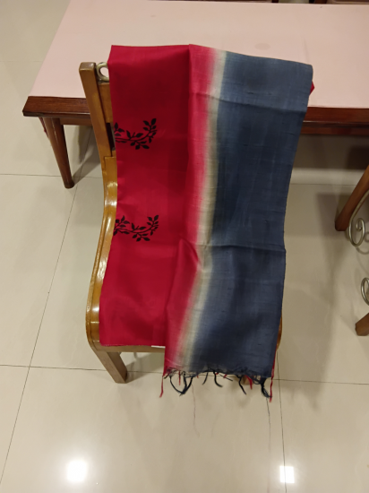 Ahimsa Silk Salwar Set Top With Dupatta