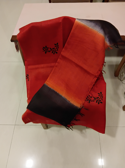 Ahimsa Silk Salwar Set Top With Dupatta