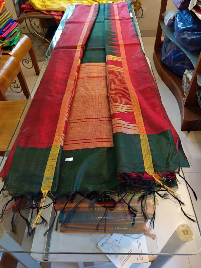 Mulberry Ahimsa Silk Saree
