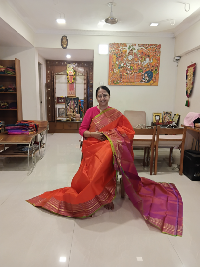 Meenakarai Border With Hand Woven