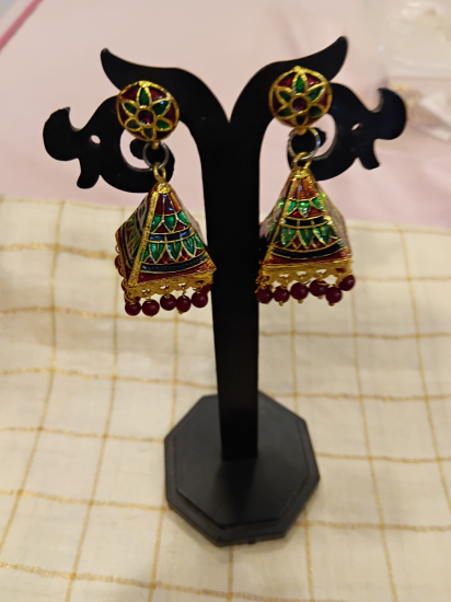 Gold Plated Antique Jhumkas