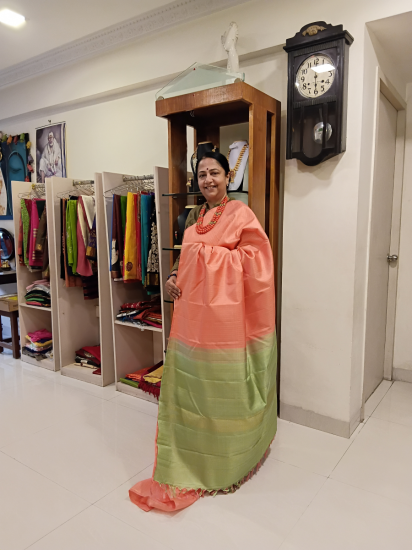 Borderless Woven Ahimsa Silk Saree