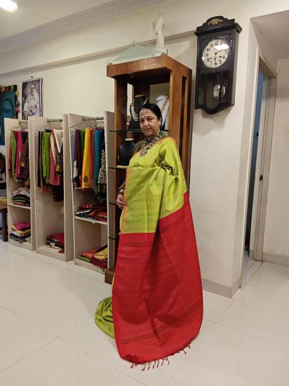 Pochampally /Ikat Raw silk saree 