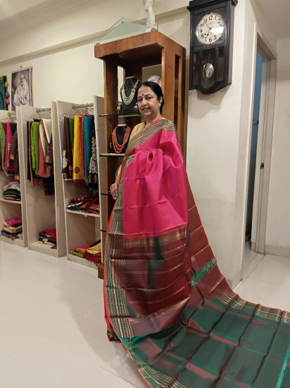 Wedding Give away saree with Meenakari border
