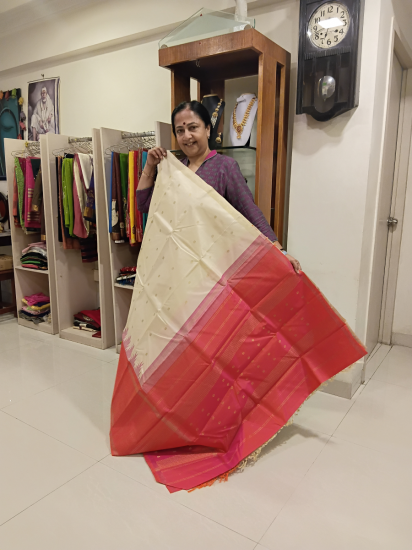 Korvai Ahimsa silk saree