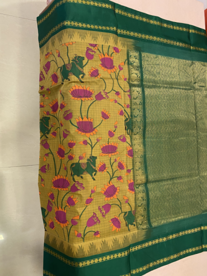 Cotton Kalamkari 9 yards Saree