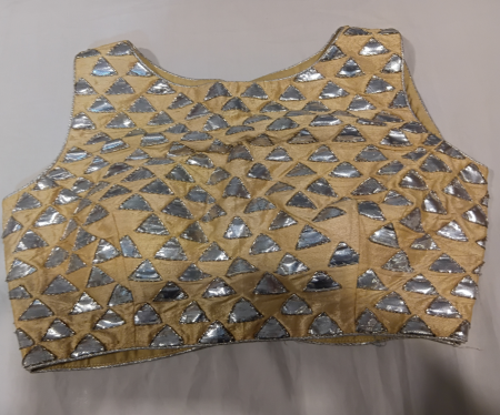 Sleeveless Pattern Blouse