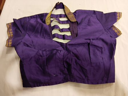 silk cotton patteren blouse