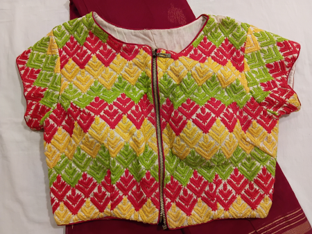 Thread work blouse