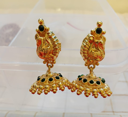Gold Plated Antique Jhumkas