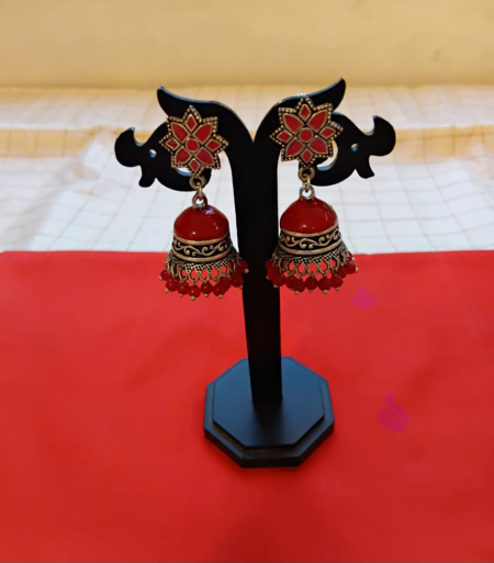 Oxidised jhumkas