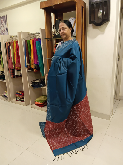Handwoven Gicha silk saree