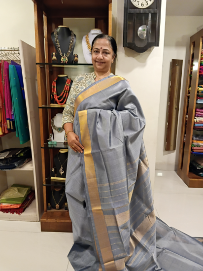 Kadhambari silk cotton sarees with blouse