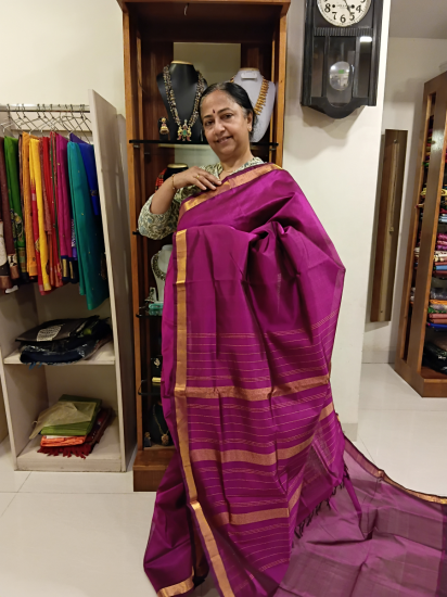 Kadhambari silk cotton sarees with blouse
