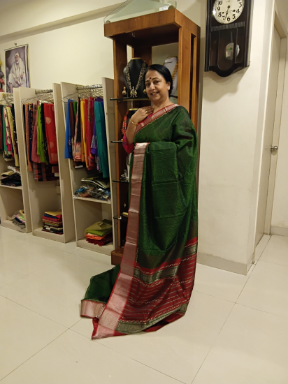 Doria maheshwari silk cotton saree