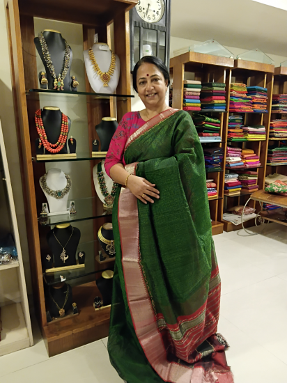 Doria maheshwari silk cotton saree