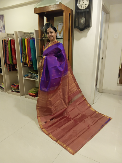Rich Pallu Medium Border Butte All over (Shakthi Collections)