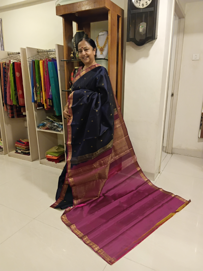 Rich Pallu Medium Border Butte All over (Shakthi Collections)
