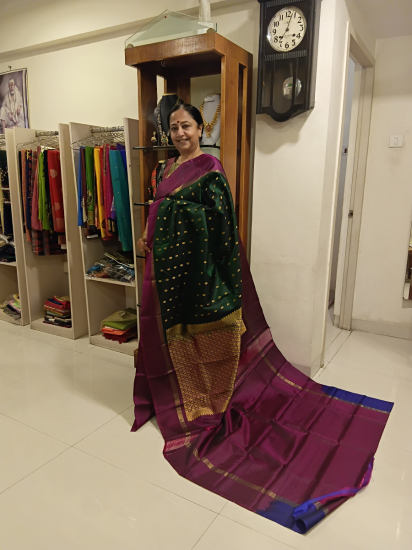 Rich Pallu Medium Border Butte All over (Shakthi Collections)