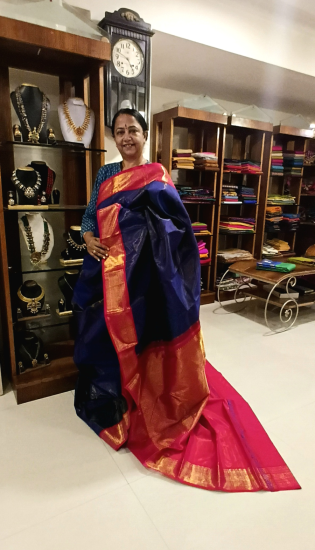 Vairaoosi  traditional Ahimsa wedding silk saree 
