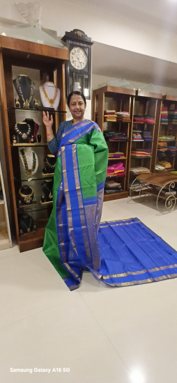 Double pettu kottadi checks Ahimsa wedding saree