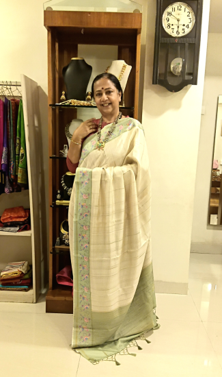 Semi Tussar Fancy Saree