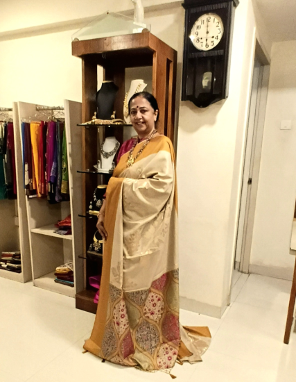 Woven Tussar With Printed Designer Pallu