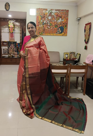 small border Ahimsa silk saree
