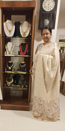 Gicha silk with satin border