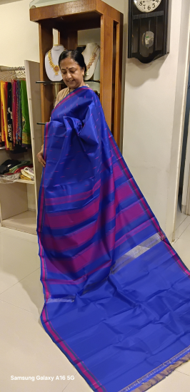 Rich pallu kalakshetra mallimogu saree 