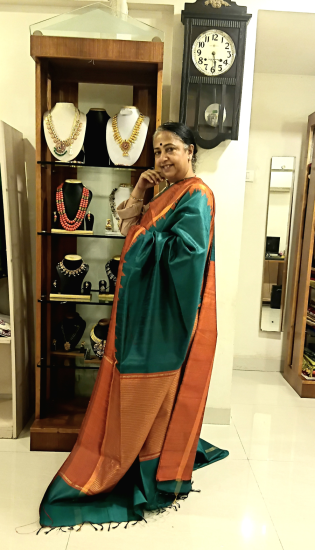 Mulberry Silk With Temple Border