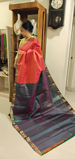 Small Border Ahimsa Silk Saree
