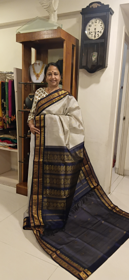 Korvai silk cotton saree 