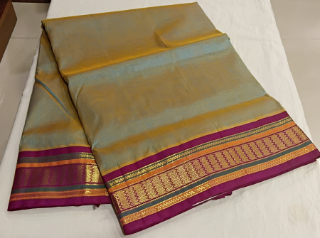 Ahimsa silk cotton  9 yards saree