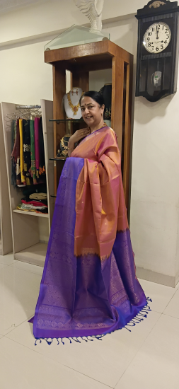 Ahimsa silk light weight saree 