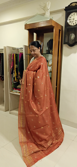 Tussar georgette saree
