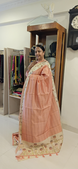 Gicha silk saree with veldhari 