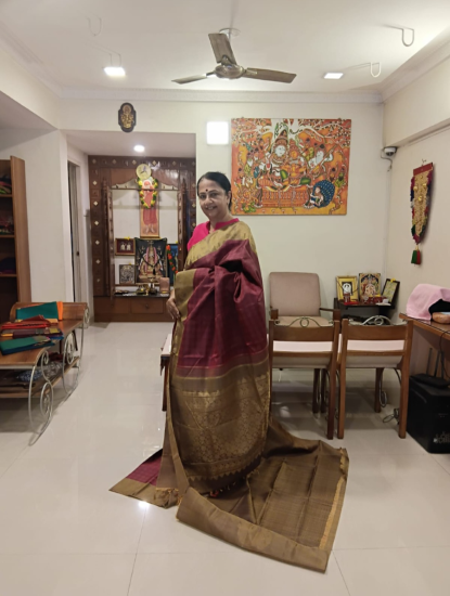 Body woven korvai saree 