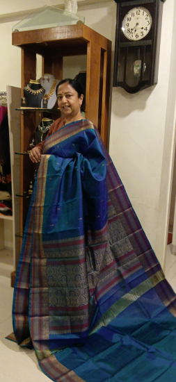 Lightweight ahimsa silk saree