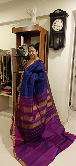 small border ahimsa silk saree