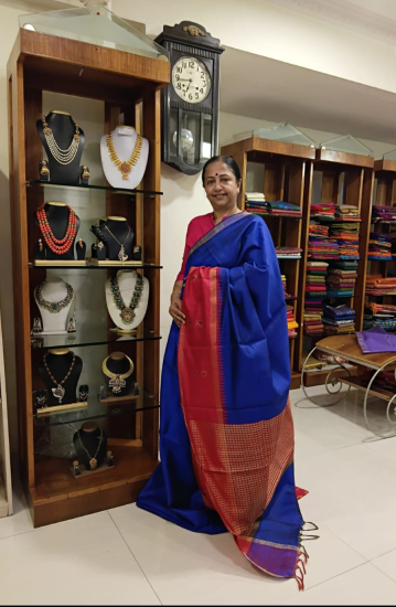 Mulberry Silks With Contrast Weave 