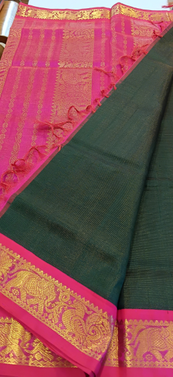 Korvai silk cotton saree