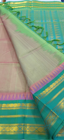 Big border korvai silk cotton saree