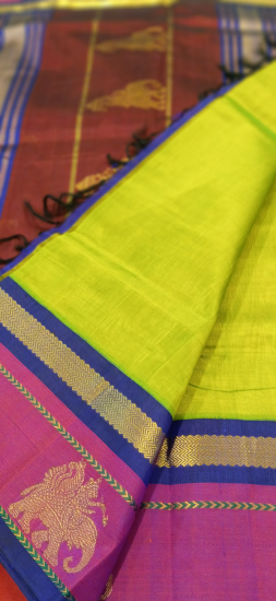 Korvai silk cotton saree