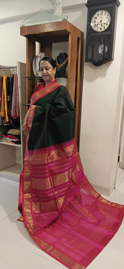 Korvai silk cotton saree