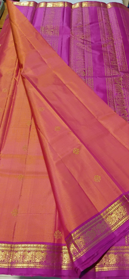 Ahimsa silk light weight saree with Butte all over