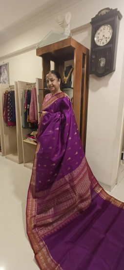 Kalakshetra silk thread work ahimsa silk saree