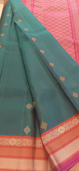 Kalakshetra silk thread work ahimsa silk saree 