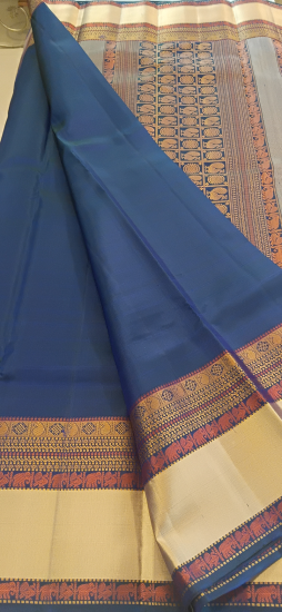 Kalakshetra silk thread work ahimsa silk saree 